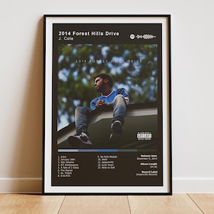 J. Cole - 2014 Forest Hills Drive Digital Album Cover Poster - Music Decor Poster - Hip Hop - Rap print - J. Cole poster - J. Cole Print