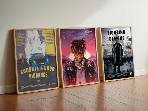 Juice WRLD - 3 Digital Album Cover Poster Package - Rap Gift for