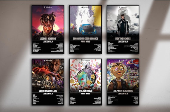 Juice WRLD Album Cover Poster Bundle – Rap Music Art - Digital