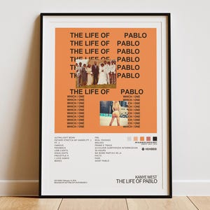 Kanye West - The Life of Pablo Digital Album Cover Poster - Artwork Gift - Music Album Cover - Kanye West Poster - Kanye West Album Print