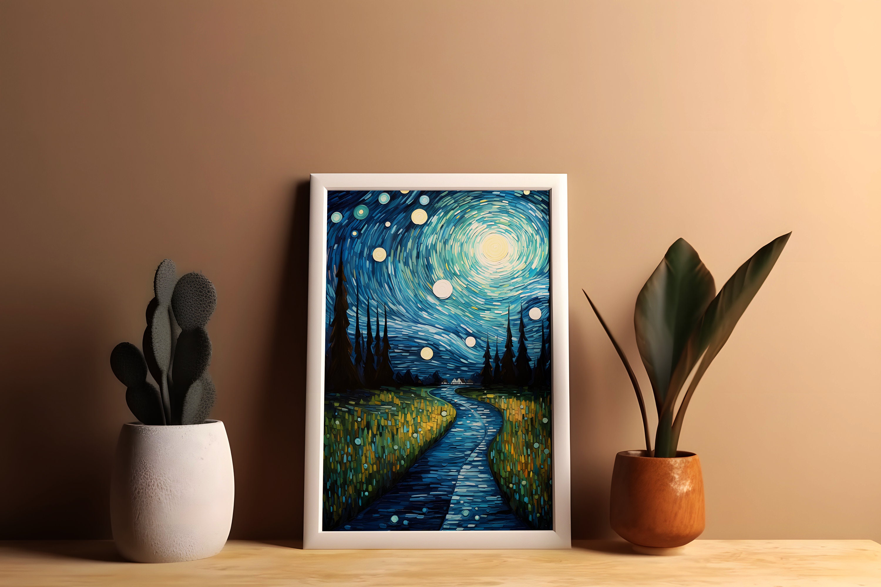The Starry Night Cat Poster Digital Download Set of 3 - Etsy