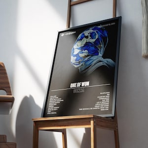 Gunna - One of Wun digitale albumomslagposter | Albumposter cadeau voor hem| Minimalistische rapmuziekprint | Hiphopcultuur | Downloadbare afdruk