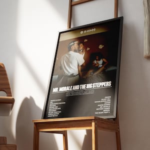Póster digital de la portada del álbum de Kendrick Lamar - Mr. Morale & The Big Steppers - Regalo para él - Impresión de la cultura del rap - Póster musical - Pósters geniales