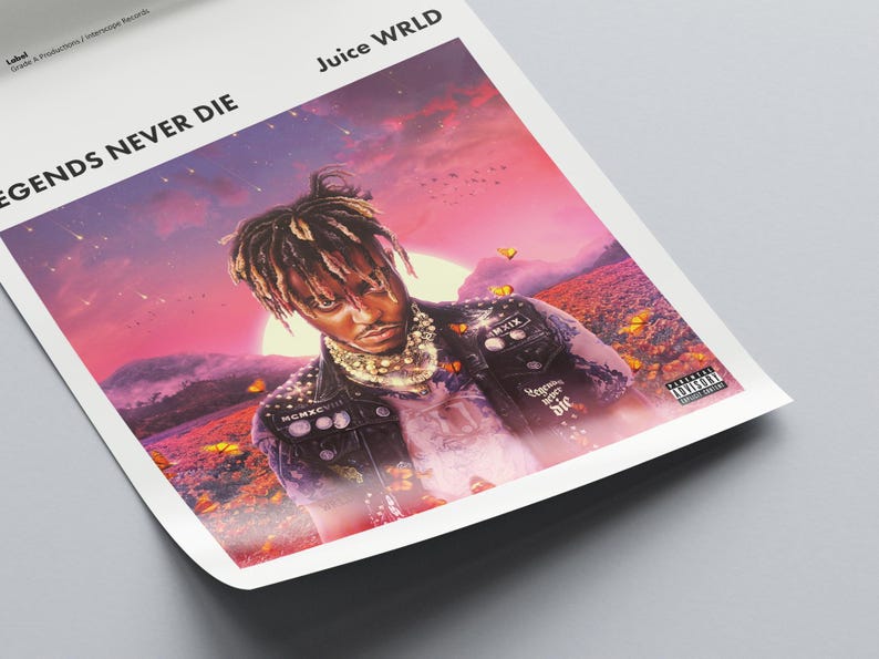 Juice WRLD - Legends Never Die Cover Poster - Tracklist-poster Juice ...