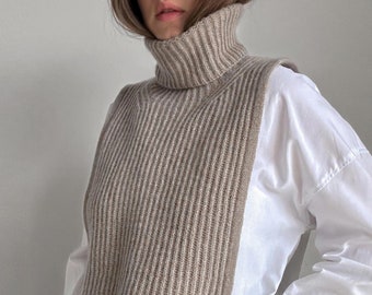 Bobbi Neck Warmer Knitting Pattern: Unisex Woolen Turtleneck Accessory to keep your neck warm in winter. Knitting pattern for DK weight yarn