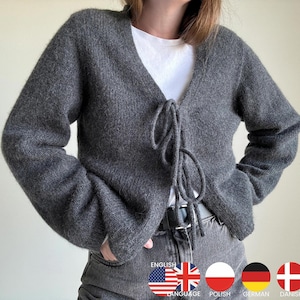 acka tulle knit soft cardigan（KNIT CARDIGAN WITH BOWS