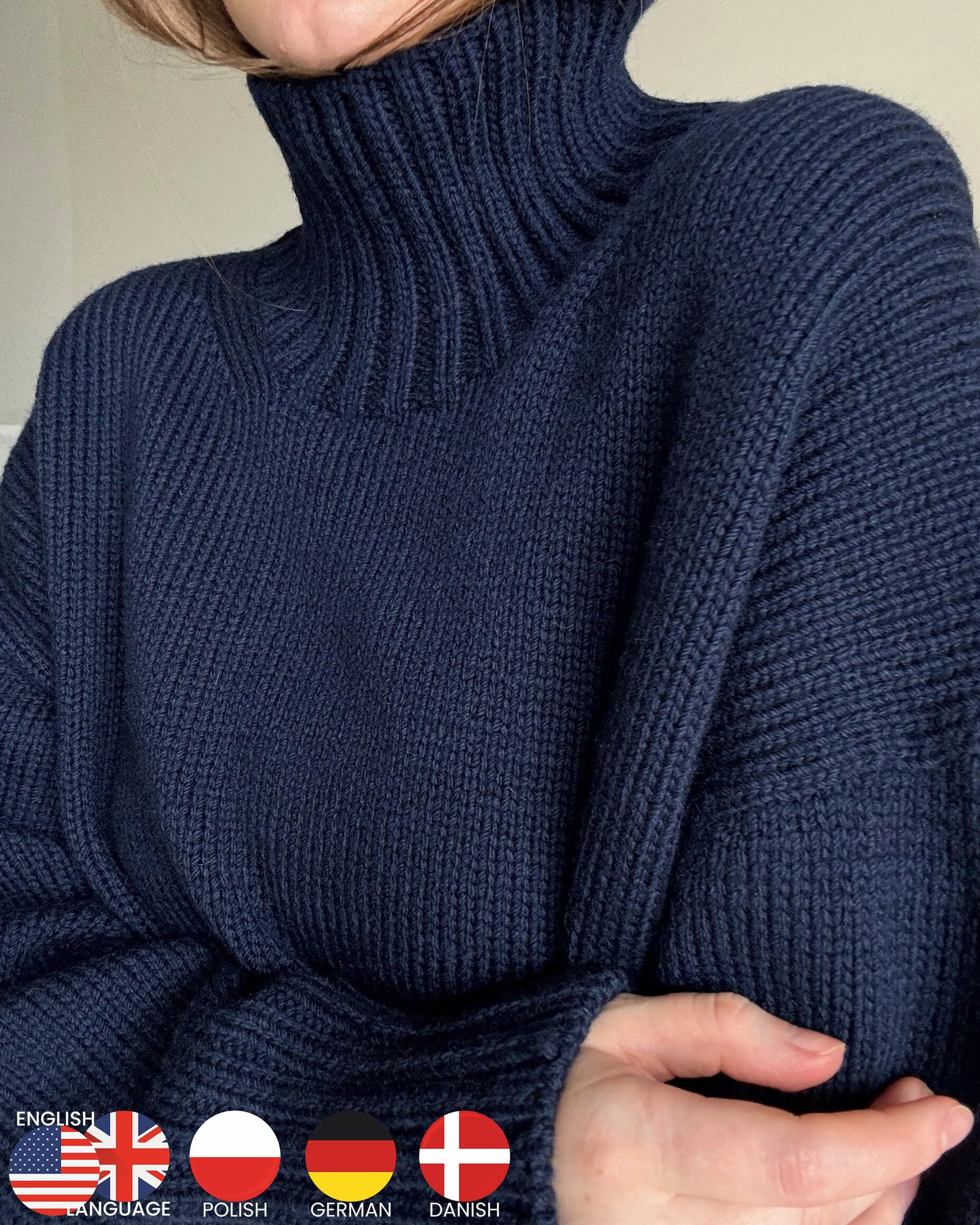 Cecil Sweater Knitting Pattern: Modern Oversized Aran Wool