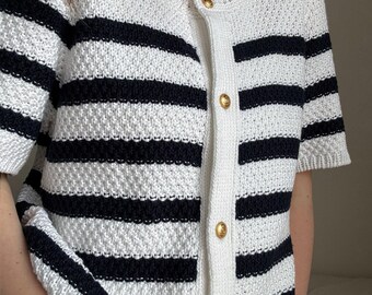 Manon Cardigan Knitting Pattern: Elegant Summer Button-up