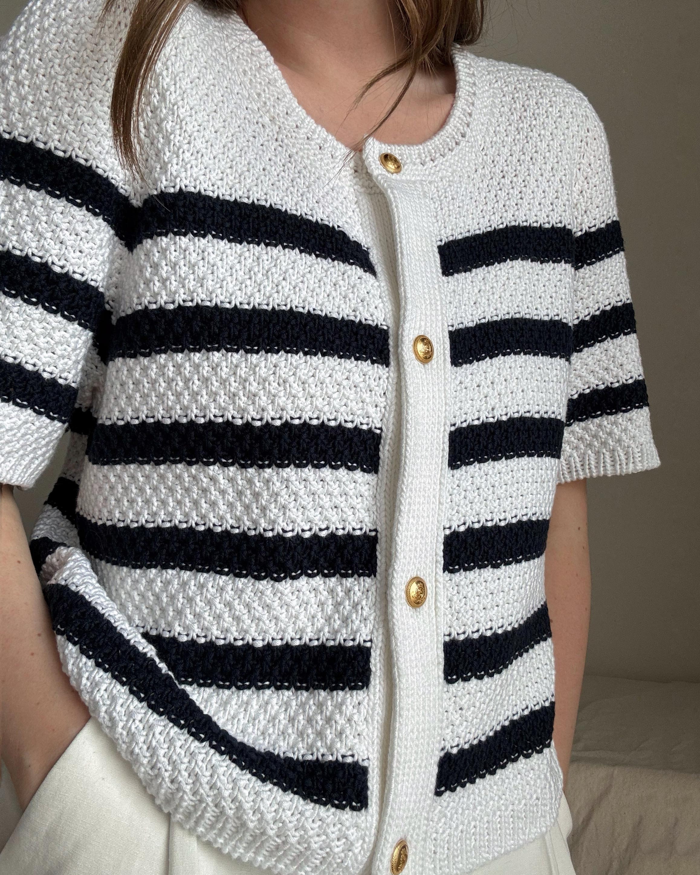 トップス 121.MAVIMOON/Hand Knitting Cardigan PATTERN - Metropolis Crochet Cardigan - Top Down Seamless