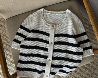 Manon Cardigan Knitting Pattern: Elegant Summer Button-up