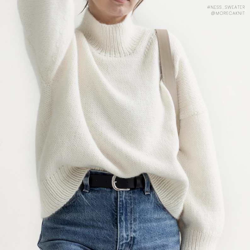 Knitting tutorial for drop shoulders Ness Sweater