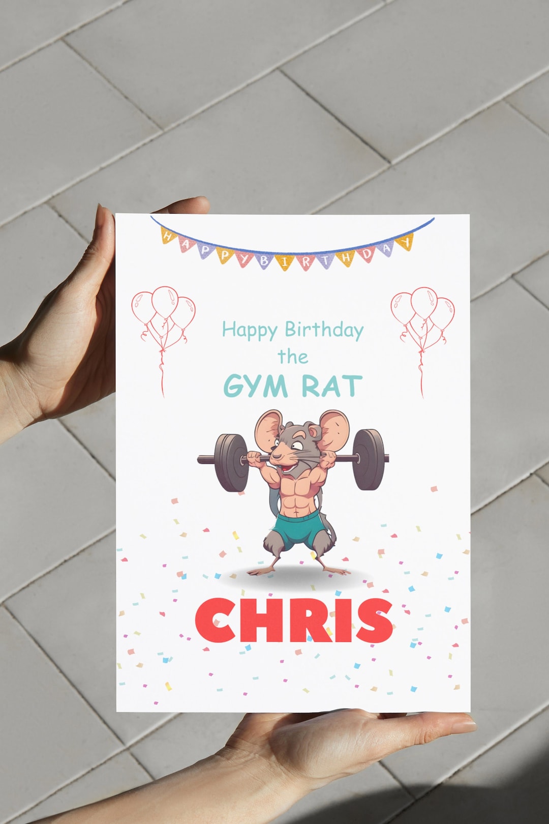 Personalized Printable Gym Birthday Card Gift for Gym Rats Etsy