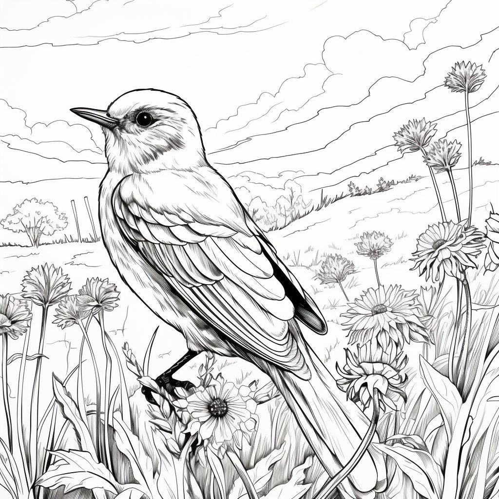 Set of 5 Children Colouring Pages With the Bird Theme - Etsy