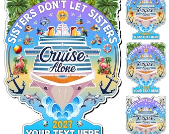 Sisters Cruise 2025 Magnet: Personalized Cabin Door Decoration