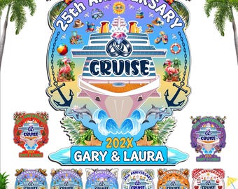 Personalized Anniversary Cruise Door Magnet 2026 | Custom Reusable Decoration for Cabin, Stateroom