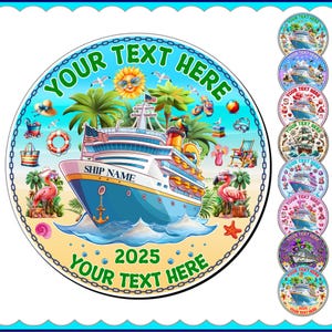 Magnet for Cruise Cabin Personalized, Custom Text Name Year Cruise Door Decorations Magnetic, Royal Caribbean Carnival, Decoration Magnet