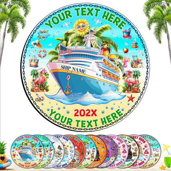 Personalized Large Cruise Door Magnet, Custom Name Year Cruise Gifts, Family Travel Cruise Magnets, Ship magnets, Door signs, Crew Squad