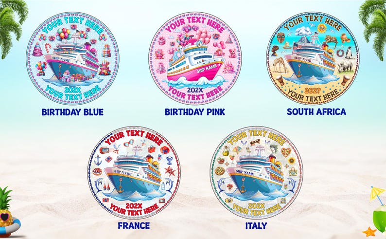 Imán grande personalizado para puerta de crucero, regalos personalizados con nombre y año de crucero, imanes para viajes familiares en crucero, imanes para barcos, letreros para puertas, tripulación imagen 7