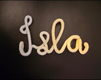 Custom Crochet Wire Word Sign: Handmade Home Decor Wall Art