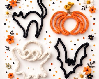Szydełkowa dekoracja ścienna w kształcie nietoperza: ręcznie robiona dekoracja na Halloween w stylu gotyckim