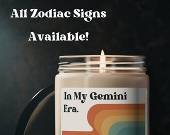 In My Era Zodiac Candle, Custom Zodiac Candle, Retro Zodiac Candle, Personalized Zodiac Candle Gift, Cute Zodiac Candle, Zodiac Sign Gift