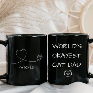 Caneca personalizada do pai do gato, melhor caneca do pai do gato, presente engraçado da caneca do pai do gato, presente personalizado engraçado do pai do gato, melhor caneca de café do pai do gato, presente personalizado do pai do gato