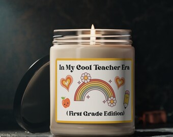 In My Cool Teacher Era Candle, Teacher Gift Candle, Personalized Teacher Candle, Custom Teacher Candle Gift, In My Era Custom Teacher Gift