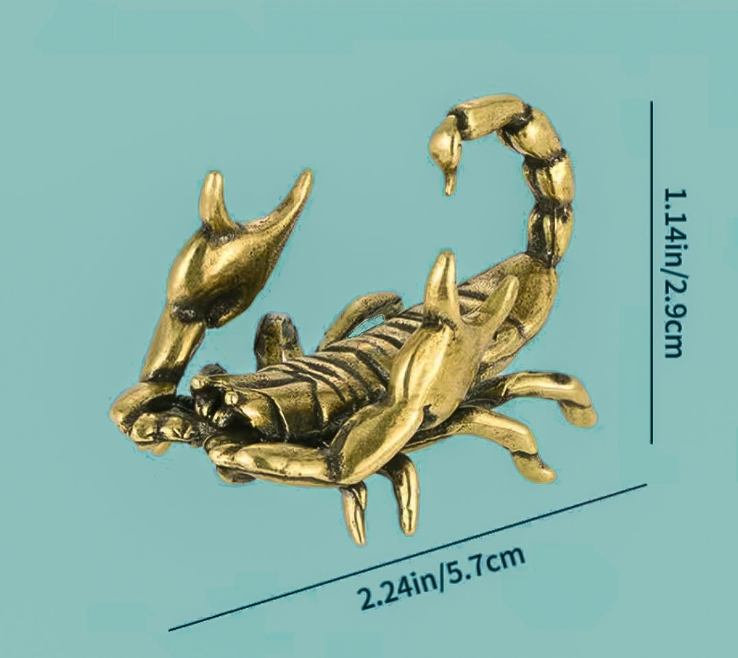 Pen Holder Brass Scorpion Hand Crafted Ornament Study Desk and