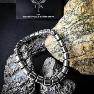 Men Premium Hematite Stretch Bracelet | Men Fashion Accessories | Men Wrist Elasticated Beads Bracelet | Gift for Men | Men are Men