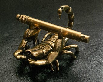 Scorpion Metal Reuseable Toothpick Holder, Keychain Toothpick Case, Table Ornamnet, Travel Accessory Dental Use, Portable Tooth Cleaner Tool