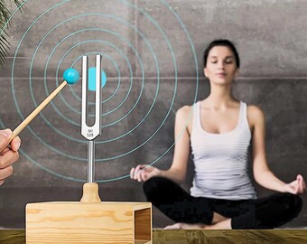 528Hz Chakra Tuning Fork & Resonance Amplifier Wood Box | Sound Therapy | Yoga | Meditation Cure | Sleep Well Sound Waves Healing Relaxation