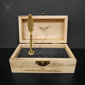 Brass Feather Shape Tobacco Press Rod, Grinding, Tampering, Poker Cleaner Tool, Cigarette Tobacco Pipes Accessories