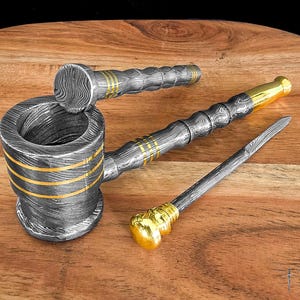 Prime Damascus Steel Tobacco Presser, Poker, Tamper Tool, Tobacco Cleaner, Tobacco Pipe Tool, Luxury in your hands - elegance in every press