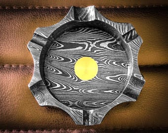 Prime Damascus Steel Handmade Ashtray