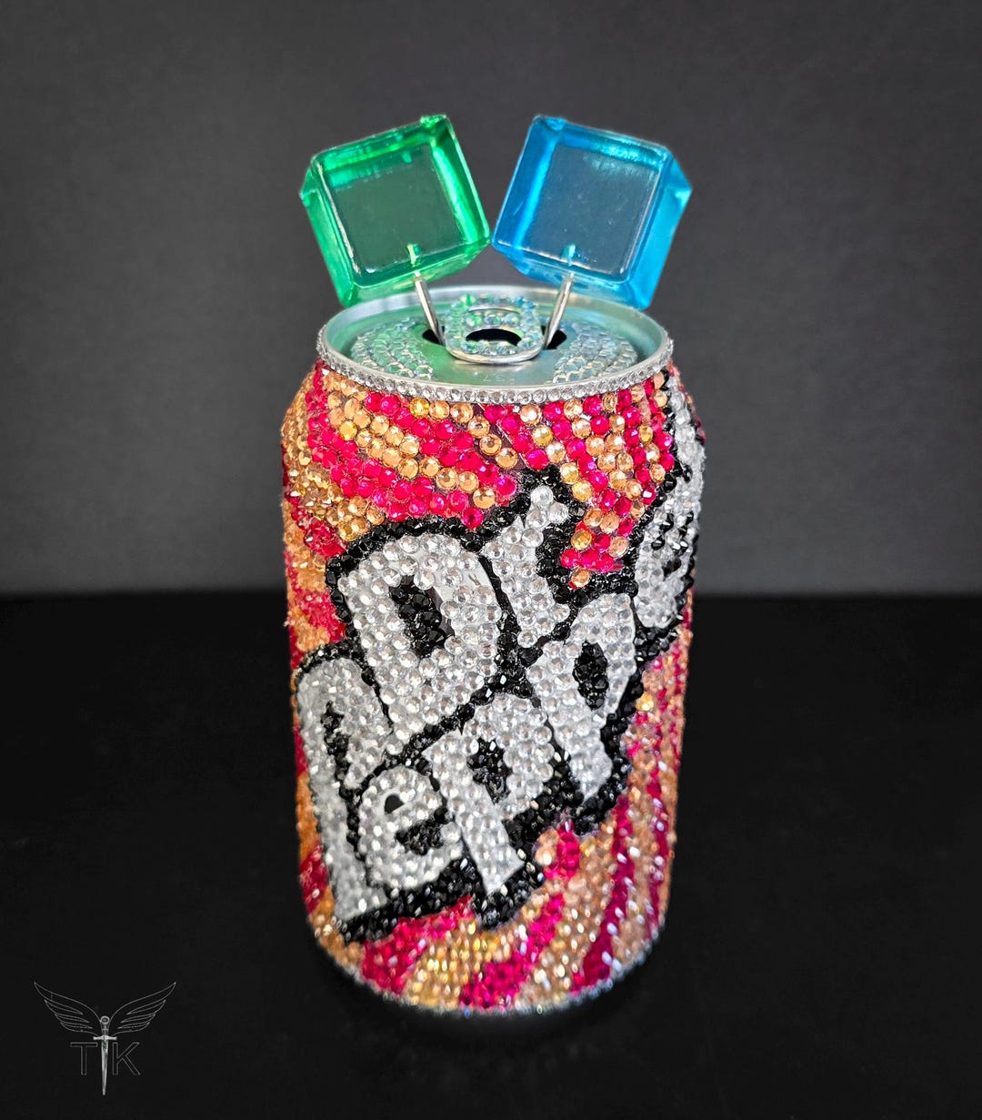 Handmade Rhinestone Dr. Pepper Can: Sparkly Soda Can Art - Etsy