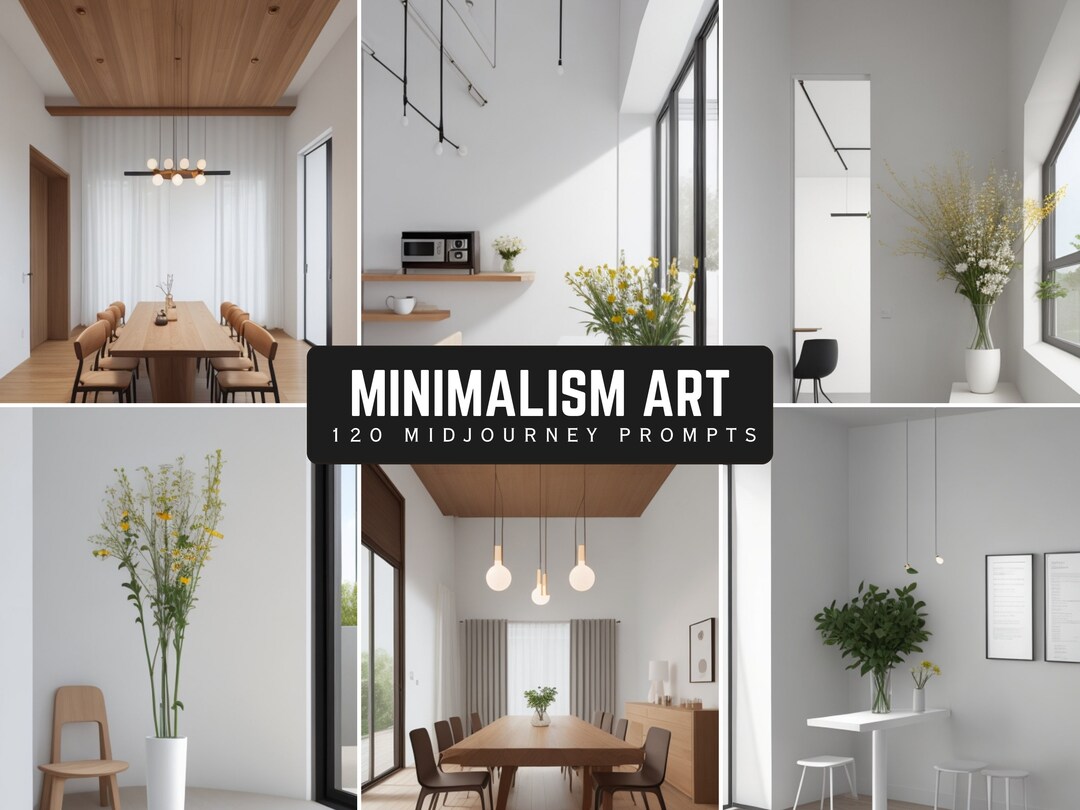120 Minimalism Art Midjourney Prompts Ai Art Minimalism - Etsy