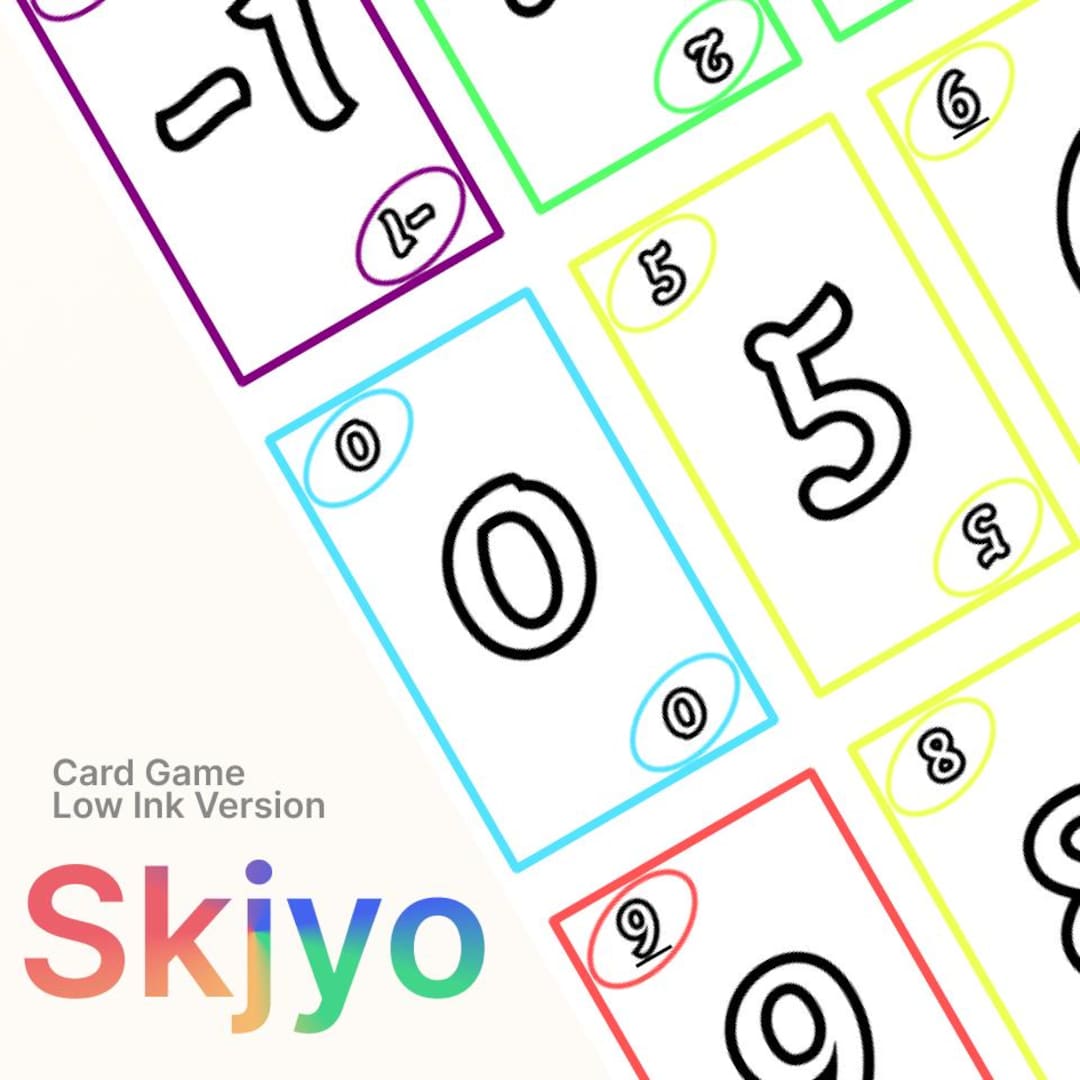 Skyjo Instructions.pdf Skyjo-inspired Printable Game | Low Ink PDF | 120 Cards + Rules ...