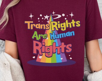 Trans Rights Are Human Rights Shirt,Protect Trans Kids Matisse Inspired Boho Floral Transgender Pride Artsy Resistance Wildflower Lover Gift