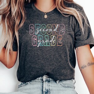 Second Grade Teacher Shirt, Coquette Bow 2nd Grade Teacher Shirt, Second Grade Teacher Tshirt, Cute women tee, Teacher Back to School Shirt