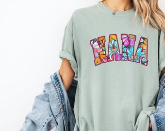 Nana Mothers Day gift shirt, Floral Nana Cute Shirt, Mother's Day Gift, Mommy Shirt, New Mom Gift, Gift for Mother, Nana Shirt Strong Woman