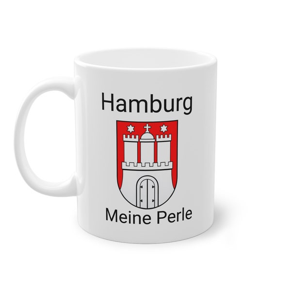 Hamburg Kaffeetasse, Geschenk, Moin Moin, Moingiorno, Geschenk Maritim, Hamburg meine Perle. Hamburg Becher, Hamburg Tasse.