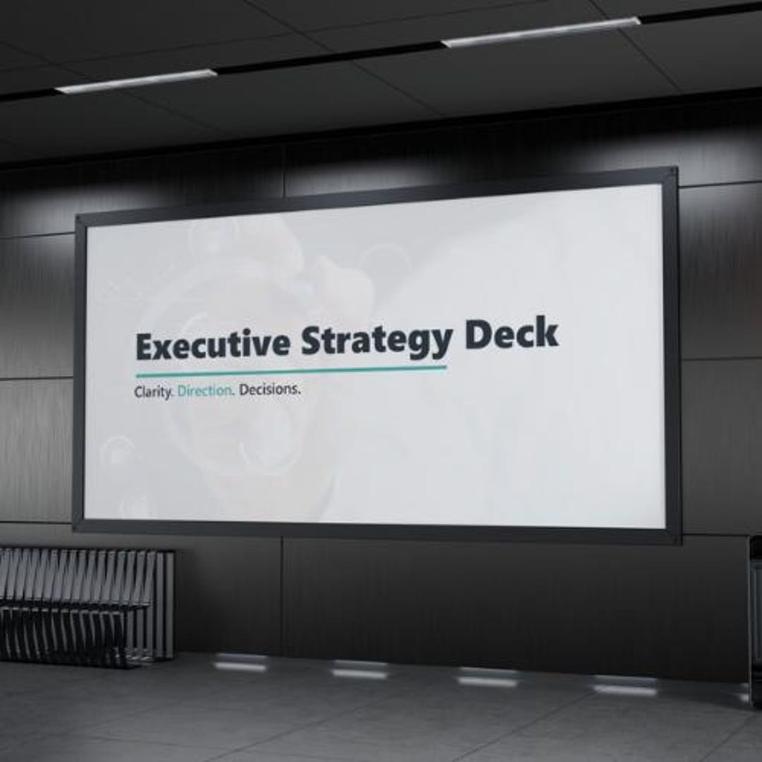 Executive Strategy Deck Template - Powerpoint (PPTX) - Board ...