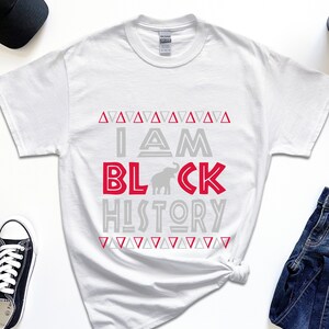 I Am Black History Sorority Inspired Tee Shirt, Black History Month Tee, Sorority gift for Women Unisex Heavy Cotton Tee