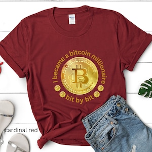 Bitcoin Tee Shirt, Trendy Unisex Satoshi Bitcoin Design with Crypto Logo Graphic, Satoshi Classic Unisex Crewneck T-shirt Heavy Cotton Tee