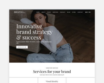 Brianna Chic Wordpress Theme · Elementor Pro Theme · Business Theme · Website Template