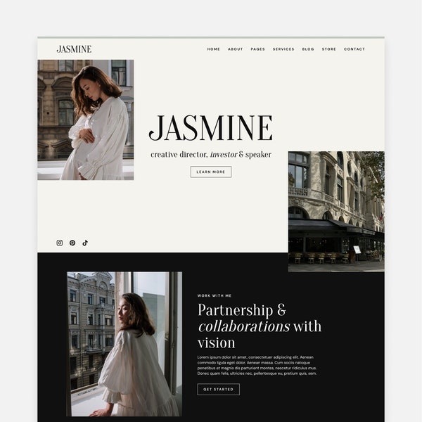 Thème WordPress Jasmine · Thème Elementor Pro · Thème entreprise · Modèle de site Web