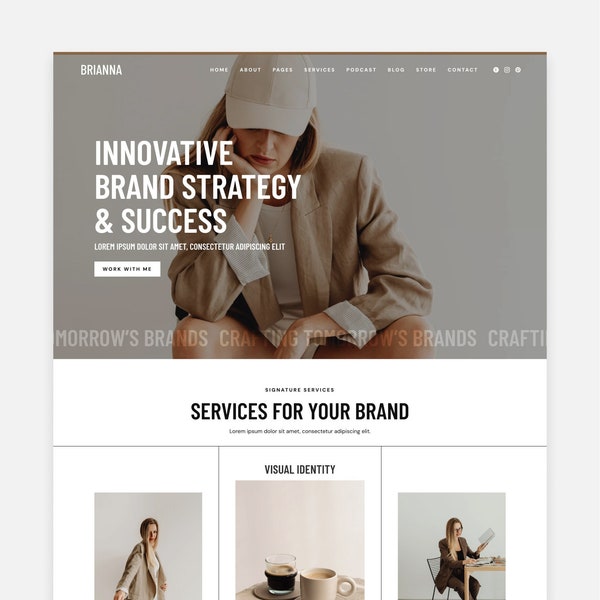 Brianna Wordpress Theme · Elementor Pro Theme · Business Theme · Website Template