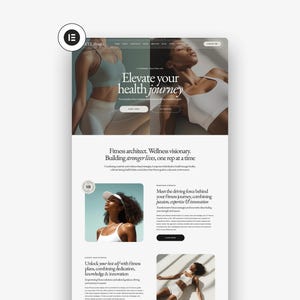 Skye Brooks WordPress Template, Elementor Pro Template, Fitness Website Template, Personal Fitness Trainer Website, Professional Theme