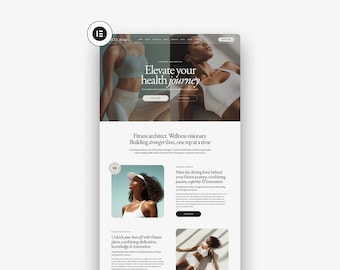 Skye Brooks WordPressウェブサイトテンプレート：フィットネスビジネステーマ、Elementor Pro