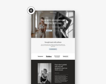 Plantilla web Haven para WordPress: Tema para negocios de fitness de Pilates y Yoga, Elementor Pro